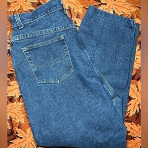 Chic Brand Dark Wash Indigo Vintage Jeans Relaxed Fit Tapered Leg 16